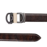 Brown Textured Leather Belt